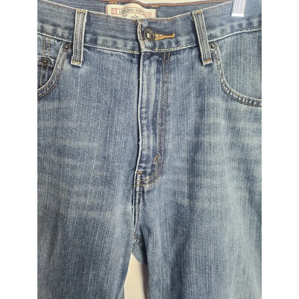 Levis mens low loose bootcut jeans sz 34x32* measures 35x30 y2k skater grunge
